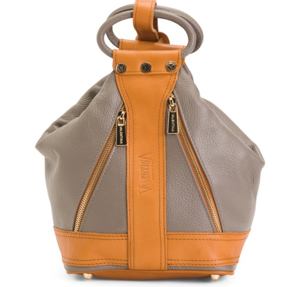 Valentina Bags Valentina Made In Italy Convertible Leather Backpack
